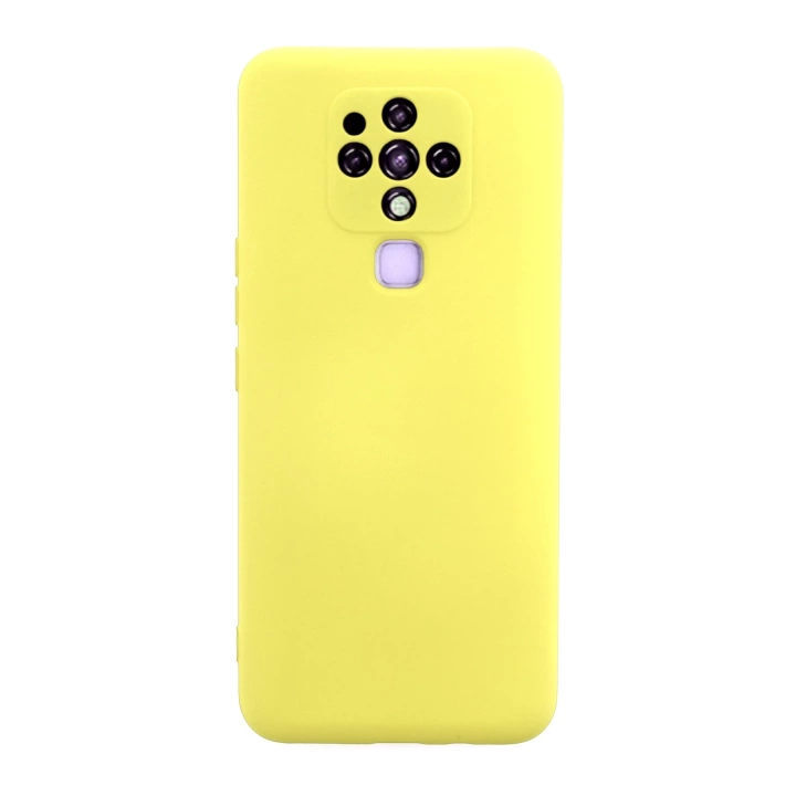 BFS  Tecno Camon 16 Kılıf Nano içi Kadife Silikon - Sarı