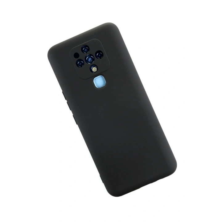 BFS  Tecno Camon 16 Kılıf Nano içi Kadife Silikon - Siyah