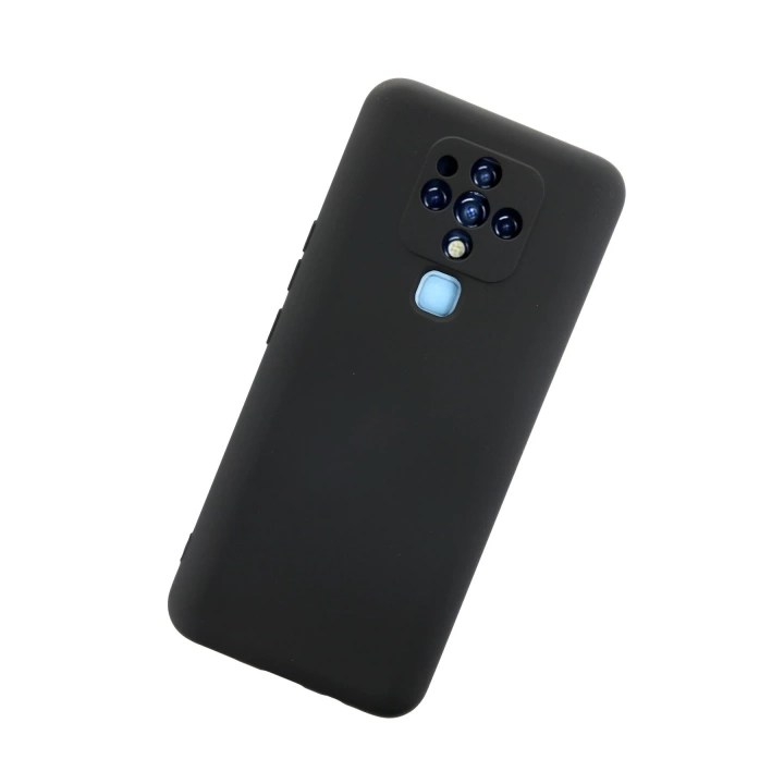 BFS  Tecno Camon 16 Kılıf Nano içi Kadife Silikon - Siyah