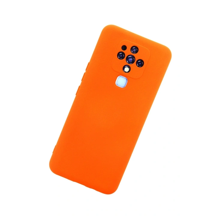 BFS  Tecno Camon 16 Kılıf Nano içi Kadife Silikon - Turuncu