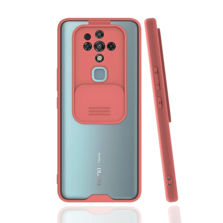 BFS  Tecno Camon 16 Kılıf Platin Kamera Koruma Silikon - Pembe