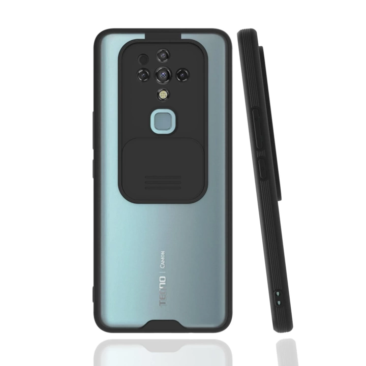 BFS  Tecno Camon 16 Kılıf Platin Kamera Koruma Silikon - Siyah