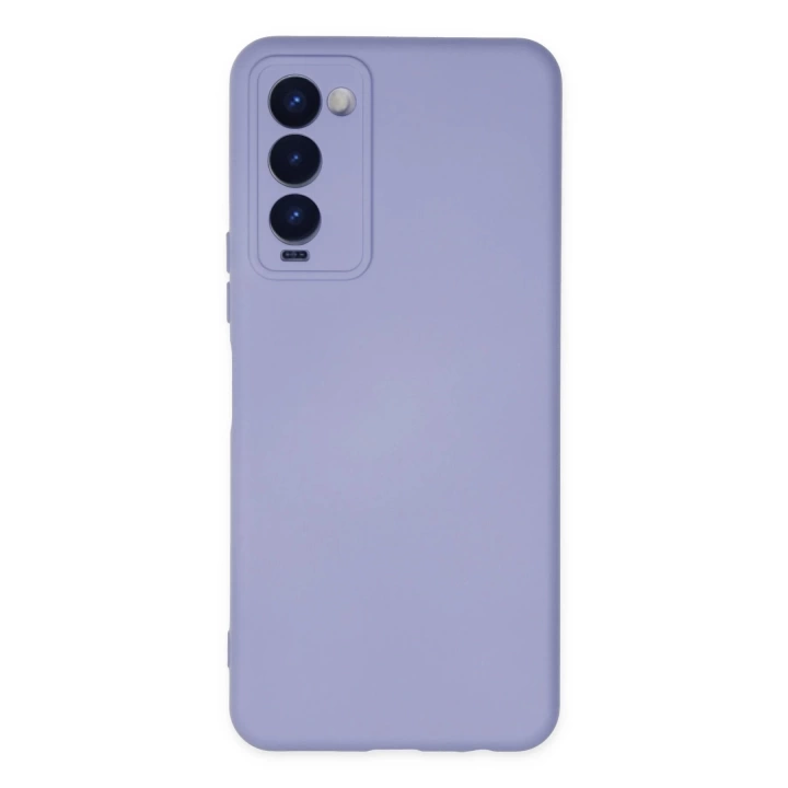 BFS  Tecno Camon 18 Kılıf Nano içi Kadife Silikon - Lila
