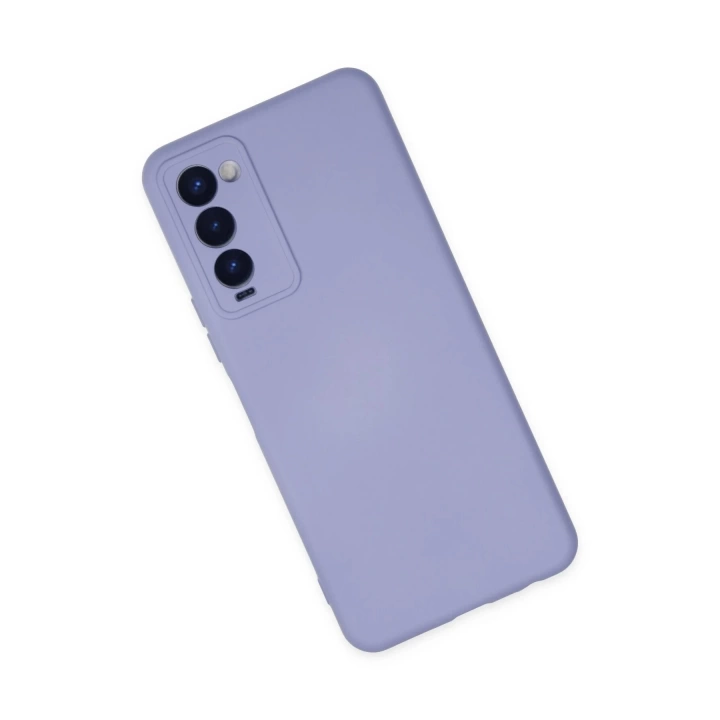 BFS  Tecno Camon 18 Kılıf Nano içi Kadife Silikon - Lila