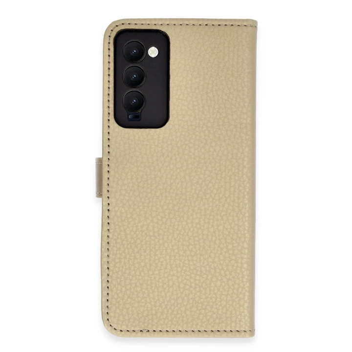 BFS  Tecno Camon 18 Kılıf Trend S Plus Kapaklı Kılıf - Gold