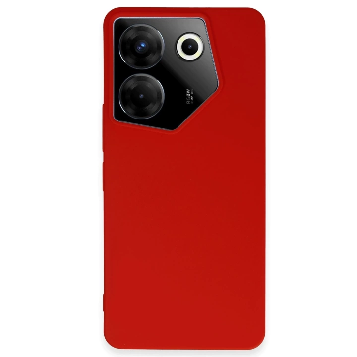 BFS  Tecno Camon 20 Pro 5G Kılıf First Silikon - Kırmızı
