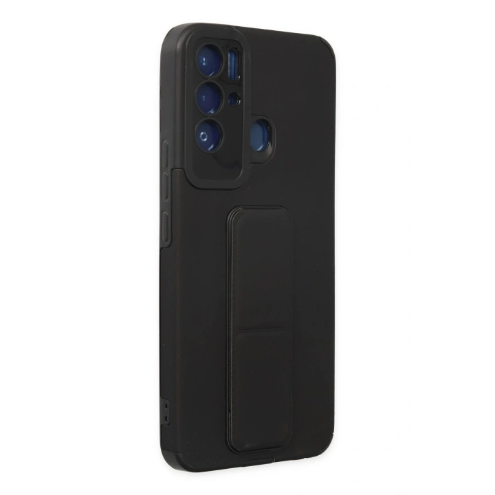 BFS  Tecno Pova Neo Kılıf Mega Standlı Silikon - Siyah