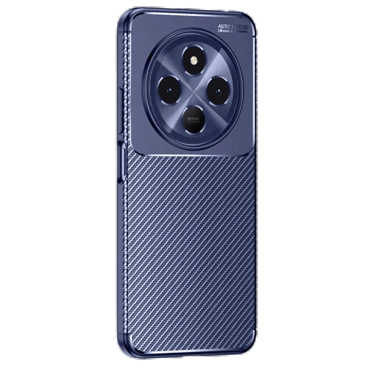 BFS  Tecno Spark 30C Kılıf Auto Focus Karbon Kapak - Lacivert