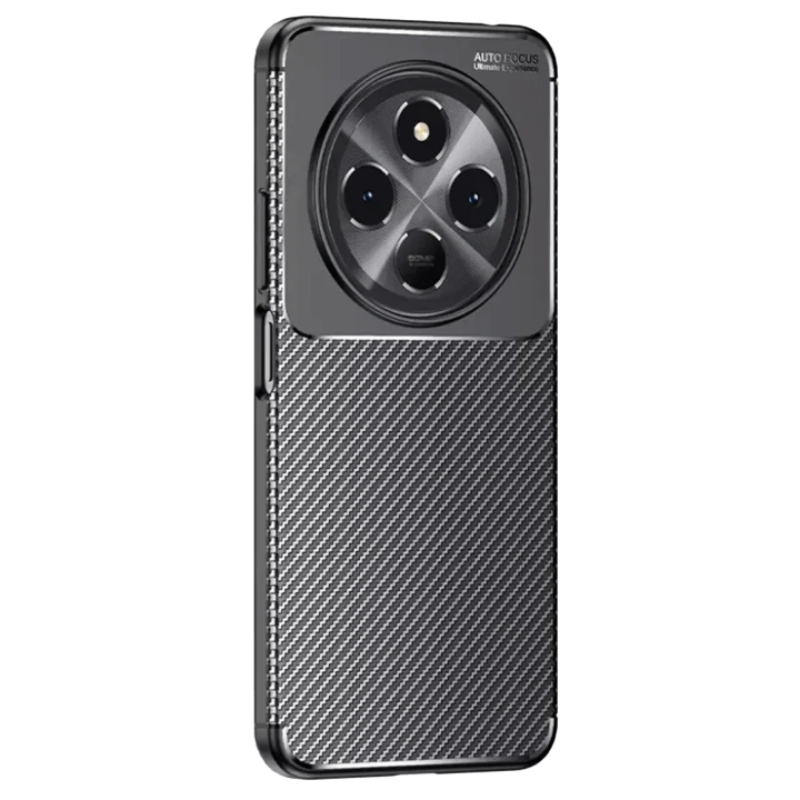 BFS  Tecno Spark 30C Kılıf Auto Focus Karbon Kapak - Siyah