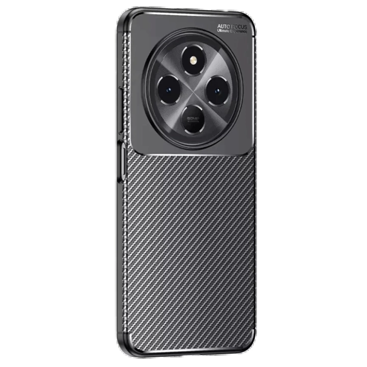 BFS  Tecno Spark 30C Kılıf Auto Focus Karbon Kapak - Siyah