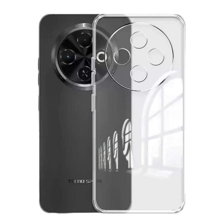 BFS  Tecno Spark 30C Kılıf Lüx Şeffaf Silikon