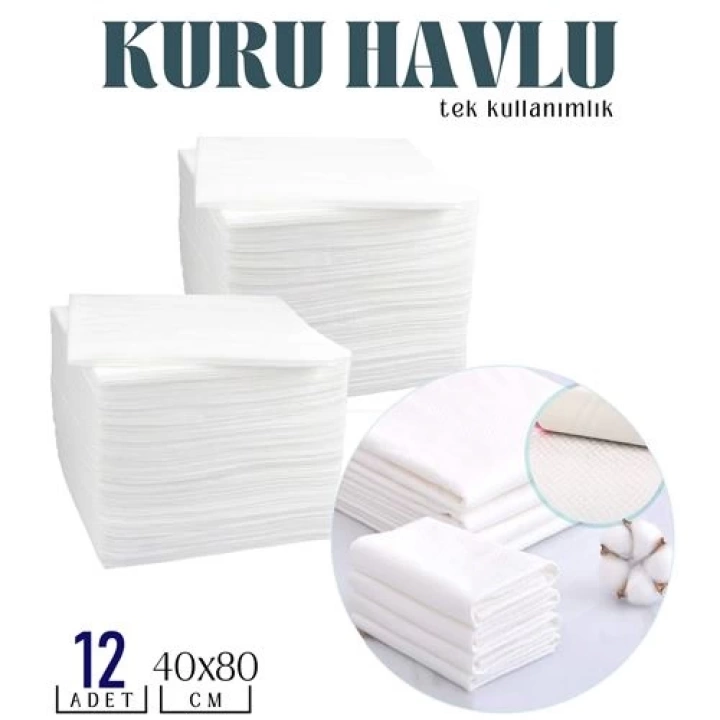 BFS Tek Kullanımlık Kuru Havlu Çok Amaçlı 40X80 CM 12 Adet