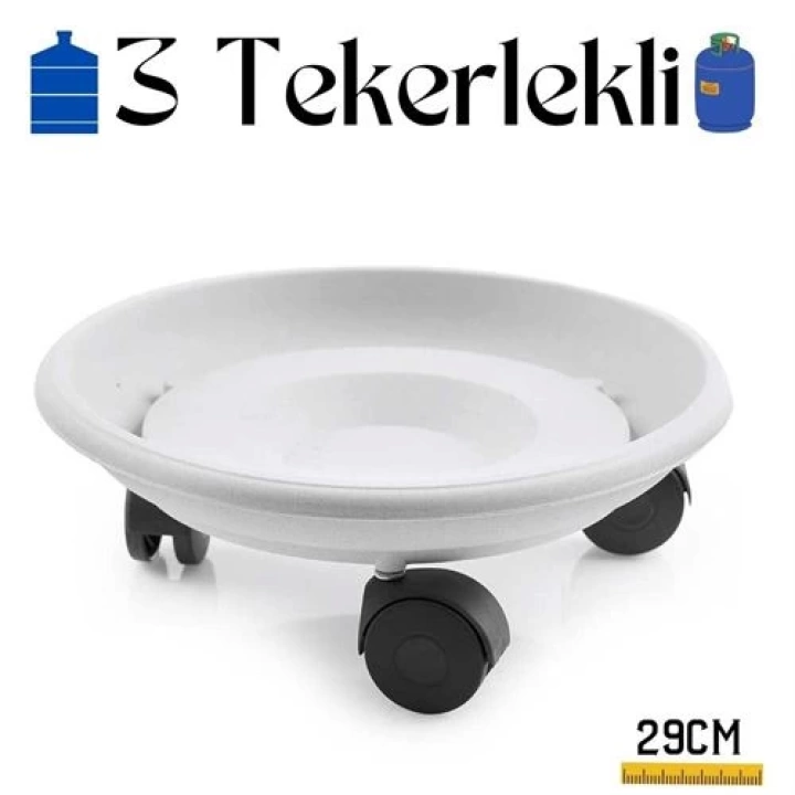 BFS Tekerlekli Damacana ve Tüp Altlığı Beyaz