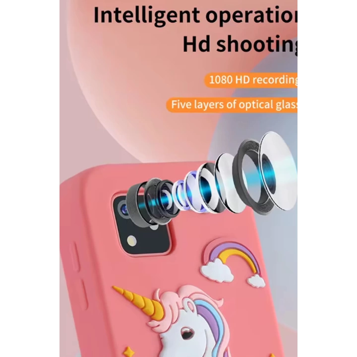BFS Telefon Modelli Çocuk Dijital Fotoğraf Makinası Çift Kameralı Dokunmatik Ekran 2.0 Ekran