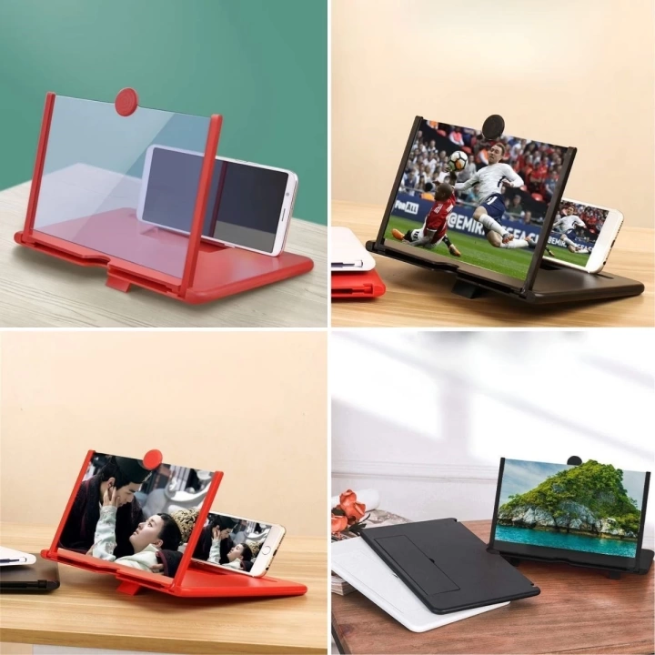 BFS  Telefon ve Tablet Ekran Büyütücü Aparat Kırmızı
