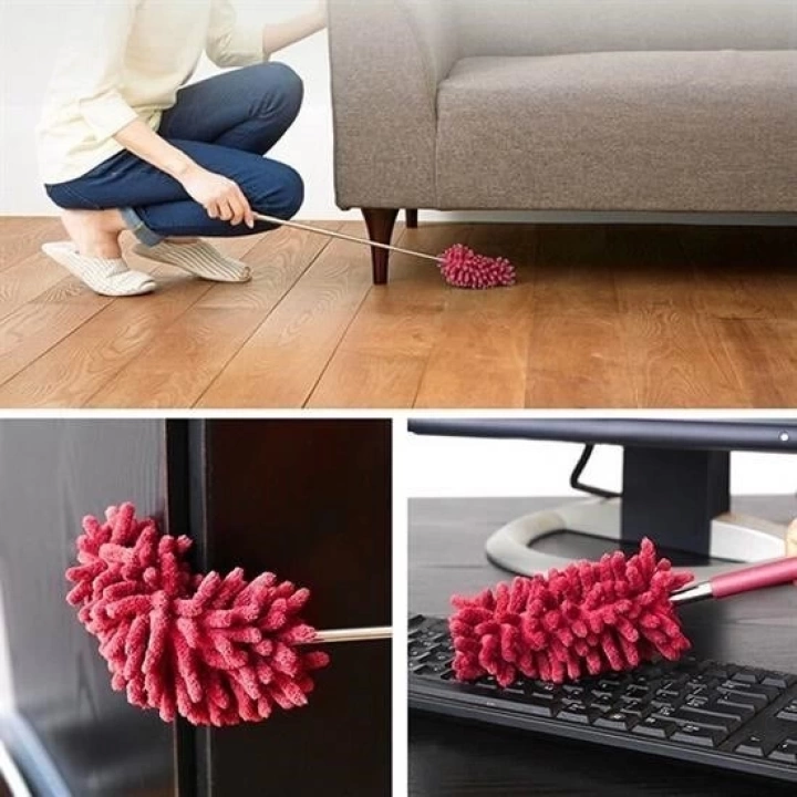 BFS  Teleskopik Mikrofiber Pratik Uzayabilen Toz Alma Fırçası Aparatı