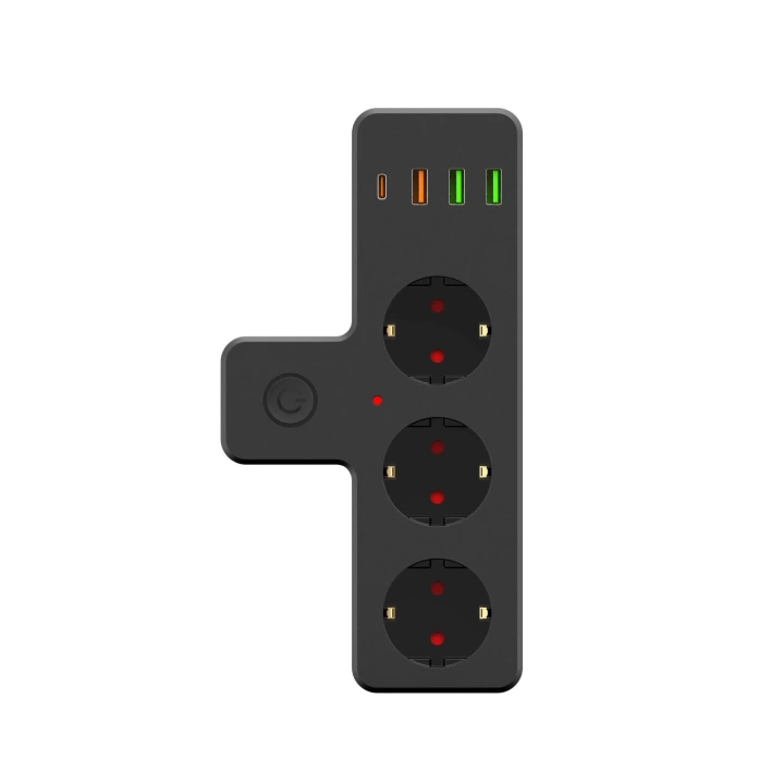 BFS Termal Akım Korumalı Isıya Dayanıklı 3’lü Priz 3x Usb 1x Type-c