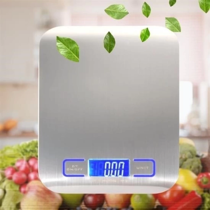BFS  TF 1002 Hassas Ölçümlü  Maksimum 5 Kg Kapasiteli Led Ekran Platin Dijital Mutfak Tartısı