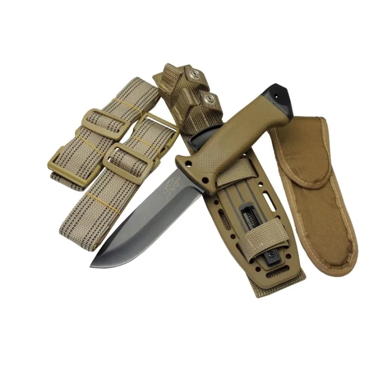 BFS Tiger Tactical Htm 3321 B Kahverengi Outdoor / Survival Bıçak 27cm - Kauçuk Sap, Kılıflı, Kutulu