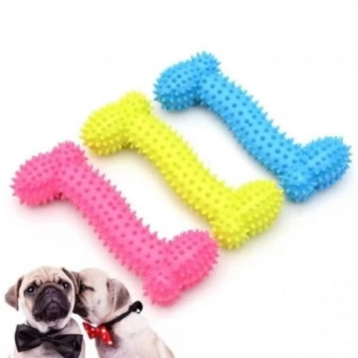 BFS   Tiny Kemik Oyuncağı Tırtıklı Yüzey Küçük Kemik Plastik Köpek Oyuncağı