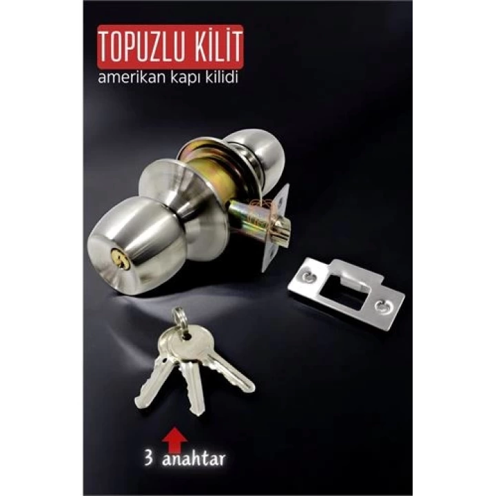 BFS Topuzlu Kilit Amerikan Kapı Kilit Buton Set