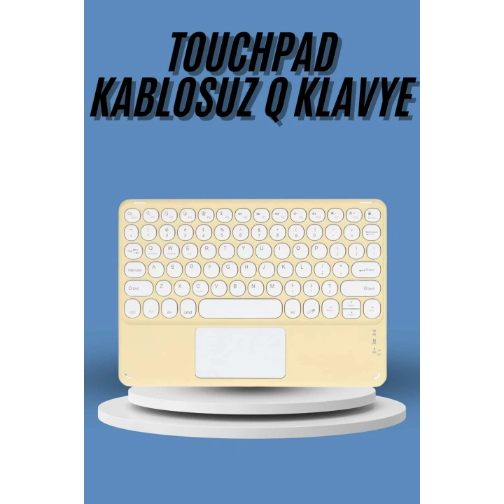 BFS Touchpad Tüm Cihazlara Uyumlu Bluetooth Klavye Touchpad Slim Kablosuz Wifi Q Klavye
