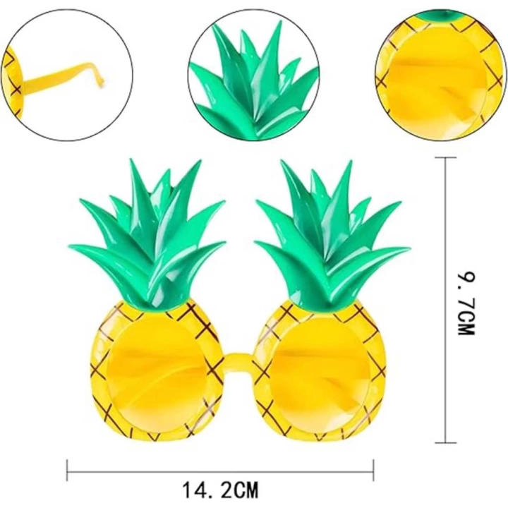BFS   Tropikal Hawaii Ananas Şekilli Parti Gözlüğü 9.5 x 14 cm