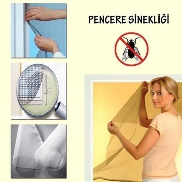 BFS  Tüm Cam Pencere Kapılara Uyumlu Tek Kanat Pencere Sinekliği