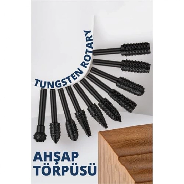 BFS  Tungsten Ahşap Oyma Şekillendirme 10 LU Törpü Seti