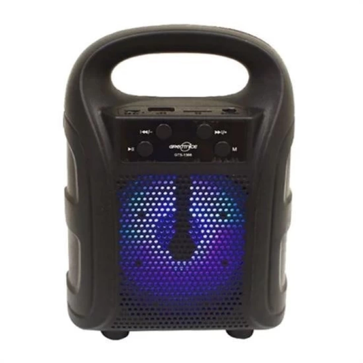 BFS Tutmalı Mini Hoparlör Işıklı Taşınabilir Bluetooth Wireless Radyolu Sd Kart ve USB Girişli Hoparlör