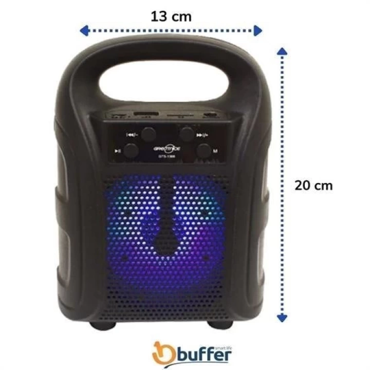 BFS Tutmalı Mini Hoparlör Işıklı Taşınabilir Bluetooth Wireless Radyolu Sd Kart ve USB Girişli Hoparlör