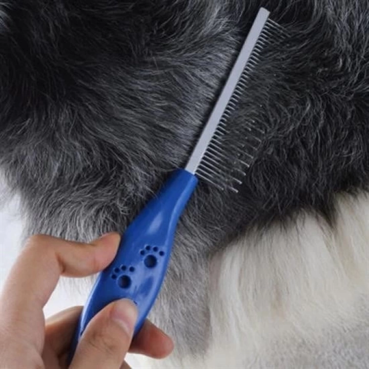 BFS  Tüy Açıcı Kedi Köpek Tarağı Tek Taraflı Metal Dişli Evcil Hayvan Bakım Fırçası