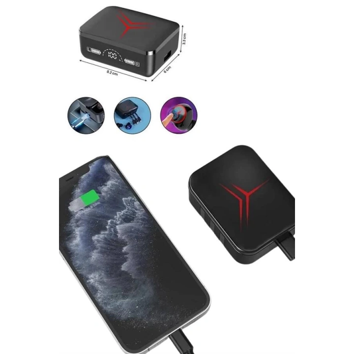 BFS Tws Powerbank Kutulu Dijital Göstergeli Bluetooth Kulaklık Kablosuz Kulakiçi Kulaklık