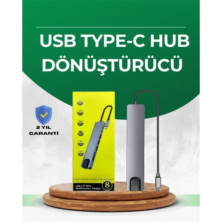 BFS Type‑C Dönüştürücü – 2×USB3.0, SD/MS, 4K HDMI & RJ45 ile Profesyonel Kullanım