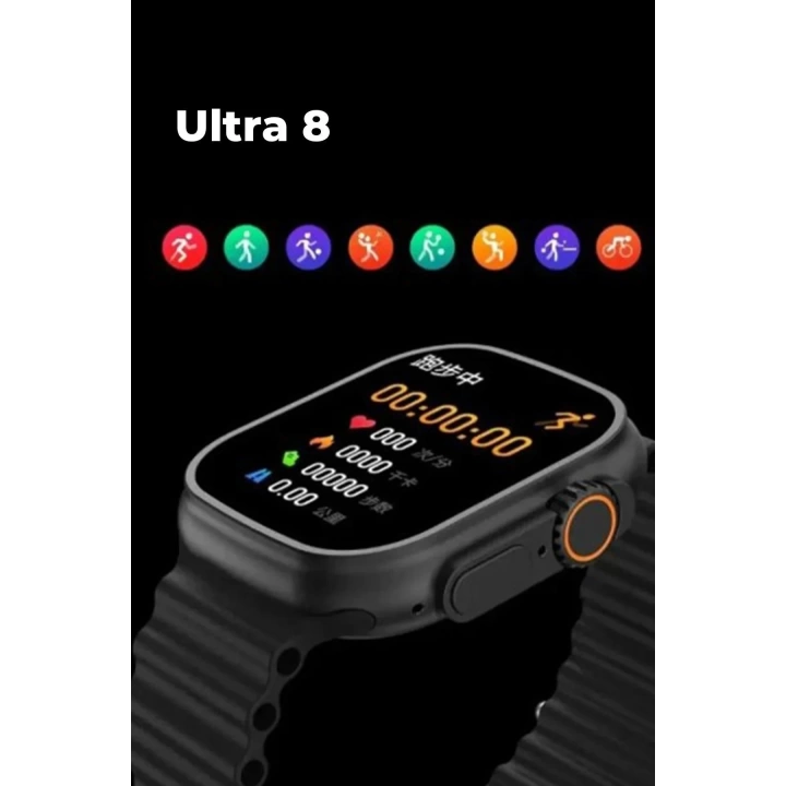 BFS Ultra 8 2.1 inç IPS Ekran Konuşma ve NFC Özellikli Akıllı Saat - Gümüş