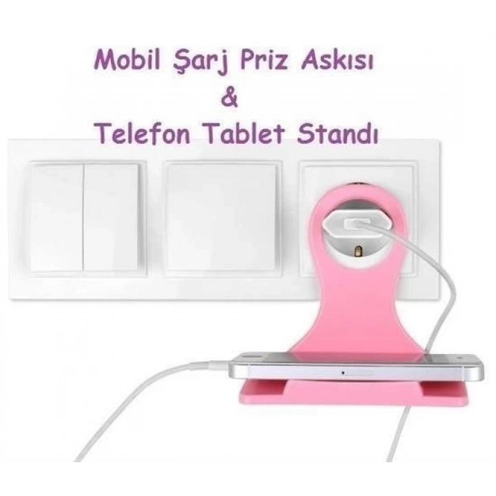 BFS  Universal Mobil Şarj Priz Askısı ve Telefon Tablet  Tutucu Stand