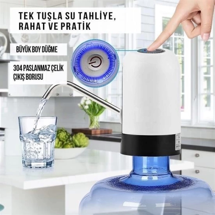 BFS  Usb ile Şarj Edilebilir Elektrikli  Otomatik Damacana Su Pompası