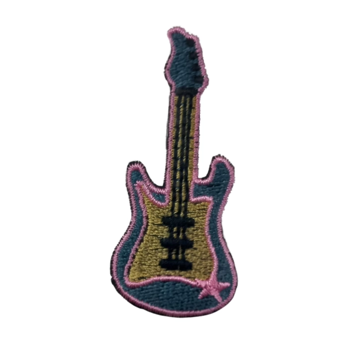 BFS  Ütü İle Yapışan Gitar Pembe Arma 5x3 cm