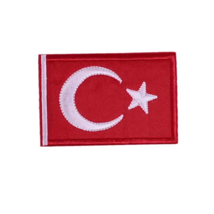 BFS  Ütü İle Yapışan Türk Bayrağı Dikdörtgen Arma 6x4 cm