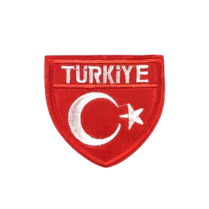 BFS  Ütü İle Yapışan Türk Bayrağı Türkiye Yazılı Arma 4 cm