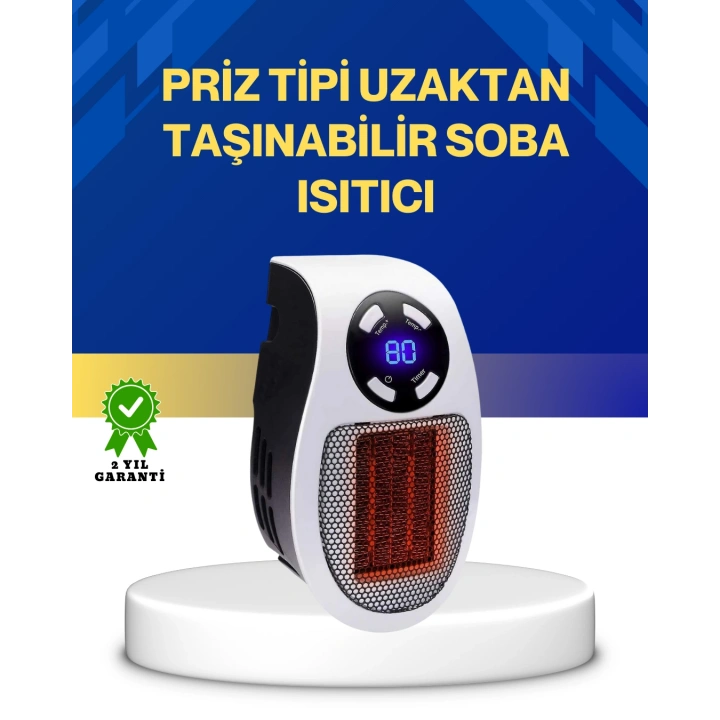 BFS Uzaktan Kumandalı Priz Tipi Seramik Isıtıcı Zaman Ayarlı