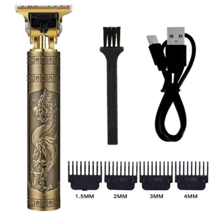 BFS  Vintage Görünümlü Güçlü 4 Farklı Başlıklı USB ŞarjlI Manuel Tıraş Makinası