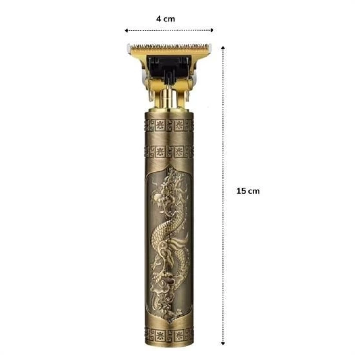 BFS  Vintage Görünümlü Güçlü 4 Farklı Başlıklı USB ŞarjlI Manuel Tıraş Makinası