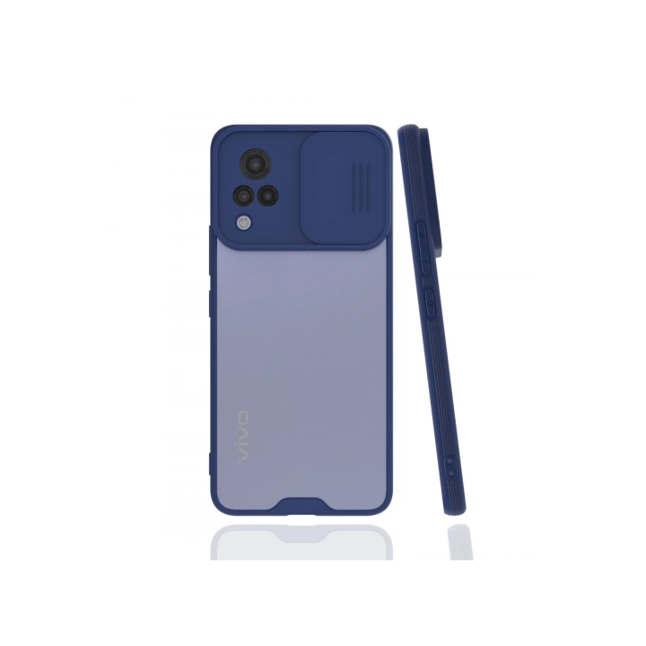 BFS  Vivo V21 Kılıf Platin Kamera Koruma Silikon - Lacivert