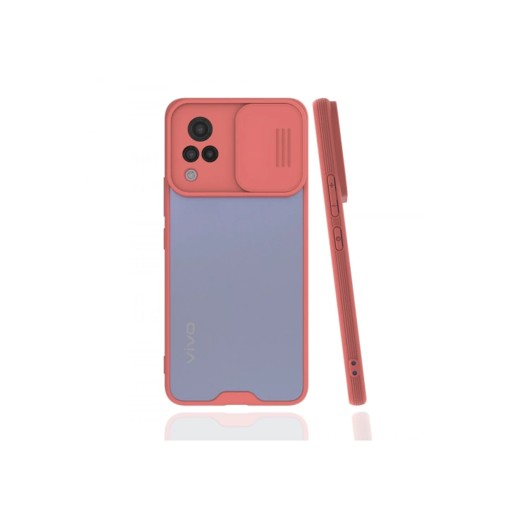 BFS  Vivo V21 Kılıf Platin Kamera Koruma Silikon - Pembe