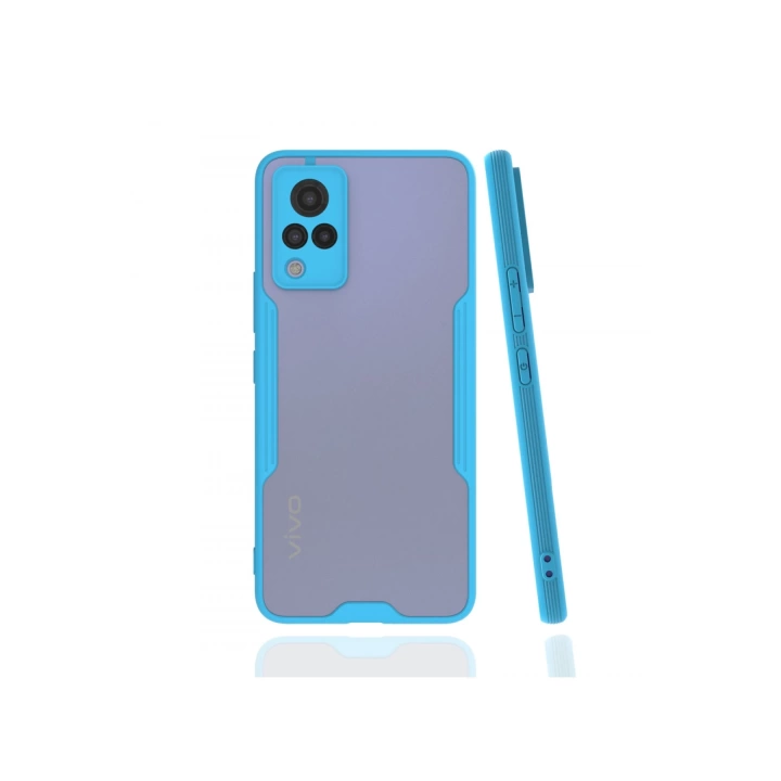 BFS  Vivo V21 Kılıf Platin Silikon - Mavi