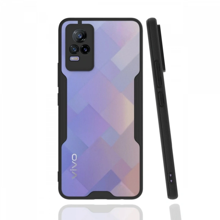 BFS  Vivo V21e Kılıf Platin Silikon - Siyah