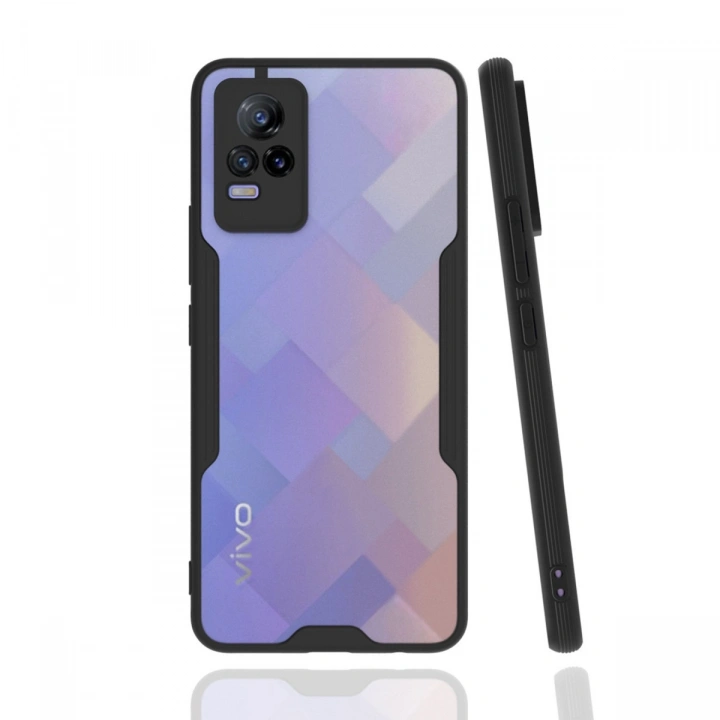 BFS  Vivo V21e Kılıf Platin Silikon - Siyah