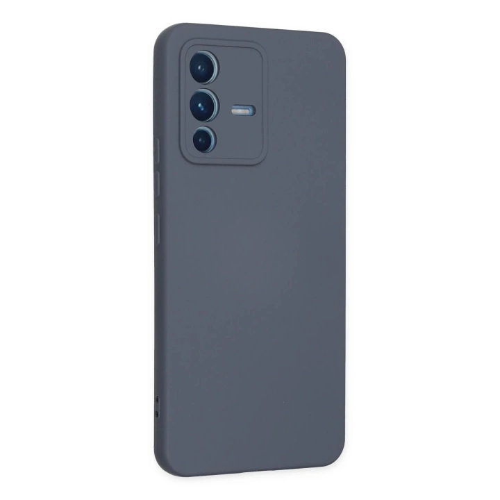 BFS  Vivo V23 5G Kılıf Nano içi Kadife Silikon - Gri