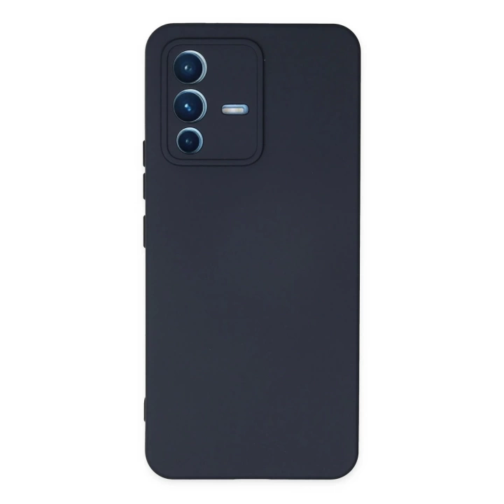 BFS  Vivo V23 5G Kılıf Nano içi Kadife Silikon - Lacivert
